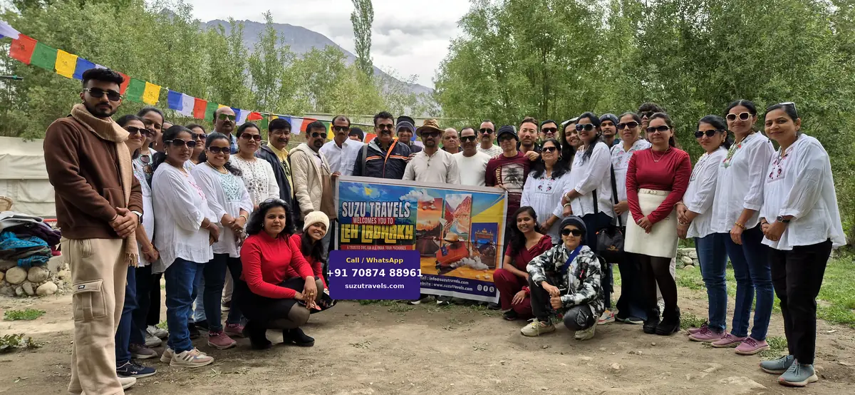 Large Suzu Travels group tour in Leh Ladakh
