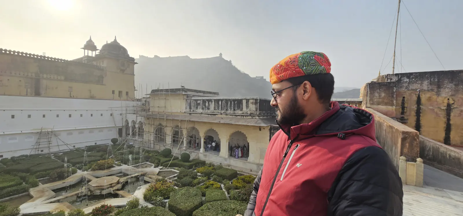 View over the gardens of Amer Fort, Jaipur