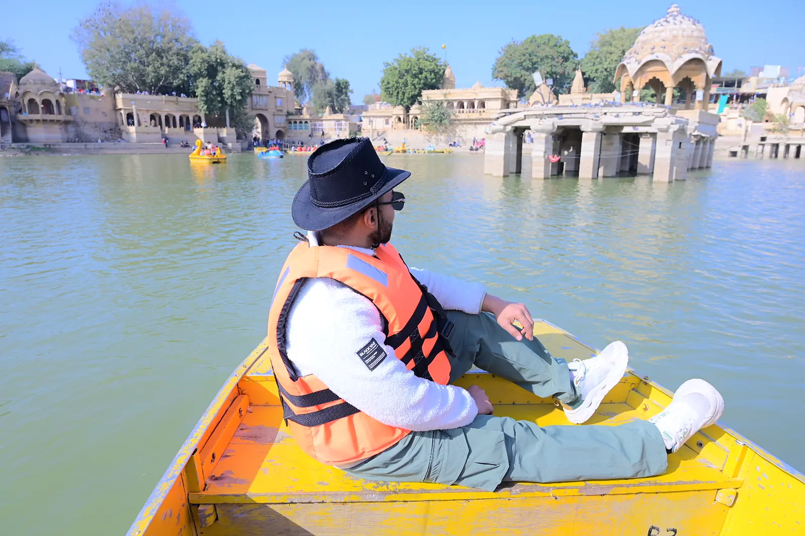 Boat ride on Gadisar Lake, Jaisalmer