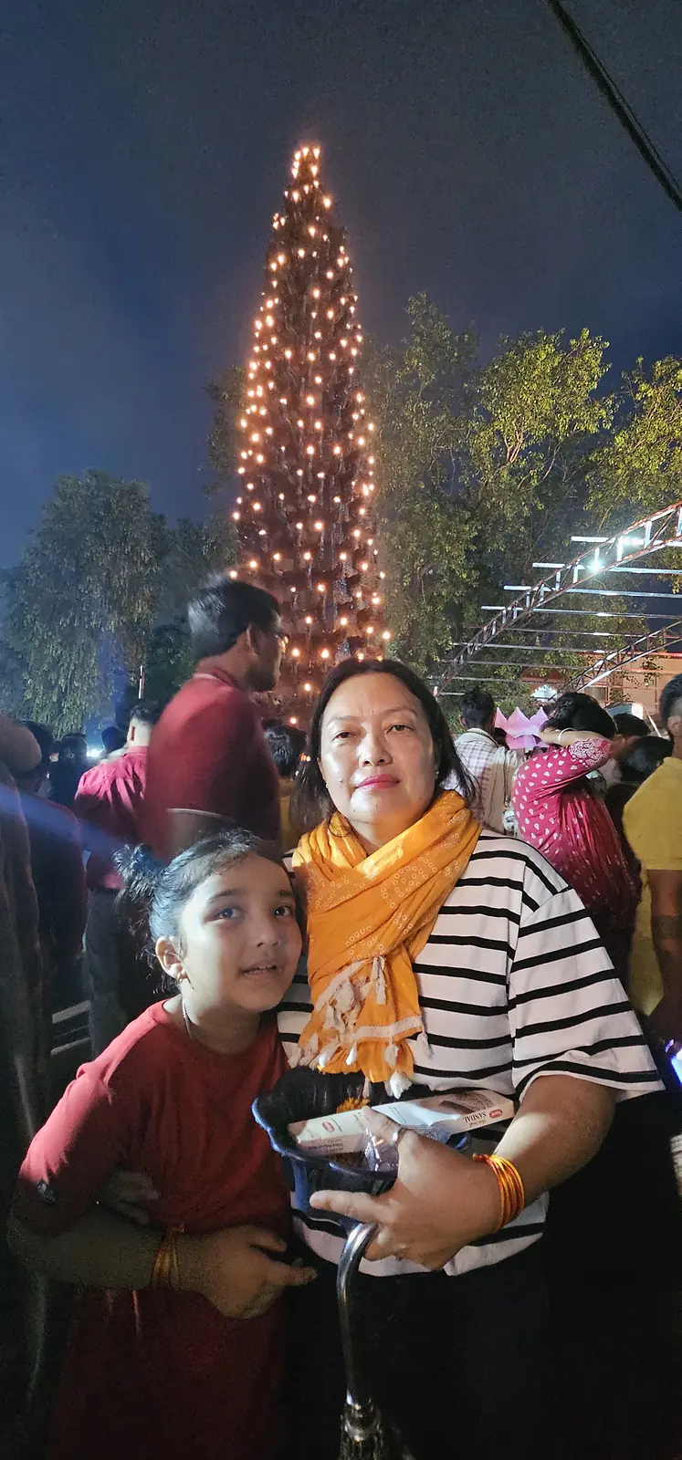 harsiddhi deepmala lit night Lit deepmala lamp tower at night in Ujjain