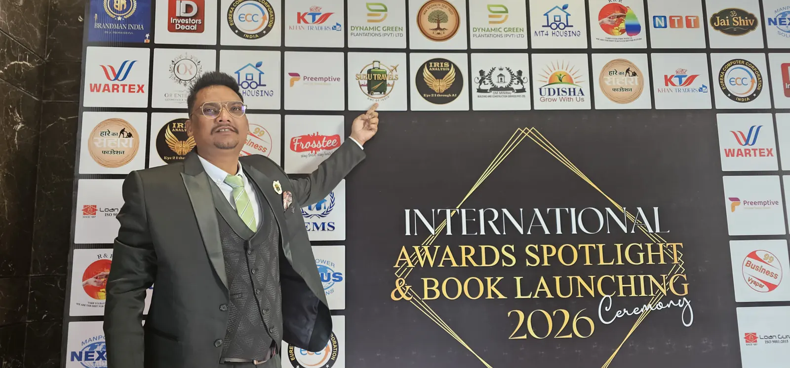 international awards spotlight 2026 red carpet Suzu Travels founder at the International Awards Spotlight 2026 red carpet