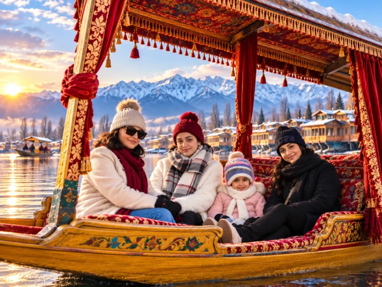 kashmir shikara ride dal lake srinagar winter Suzu Travels