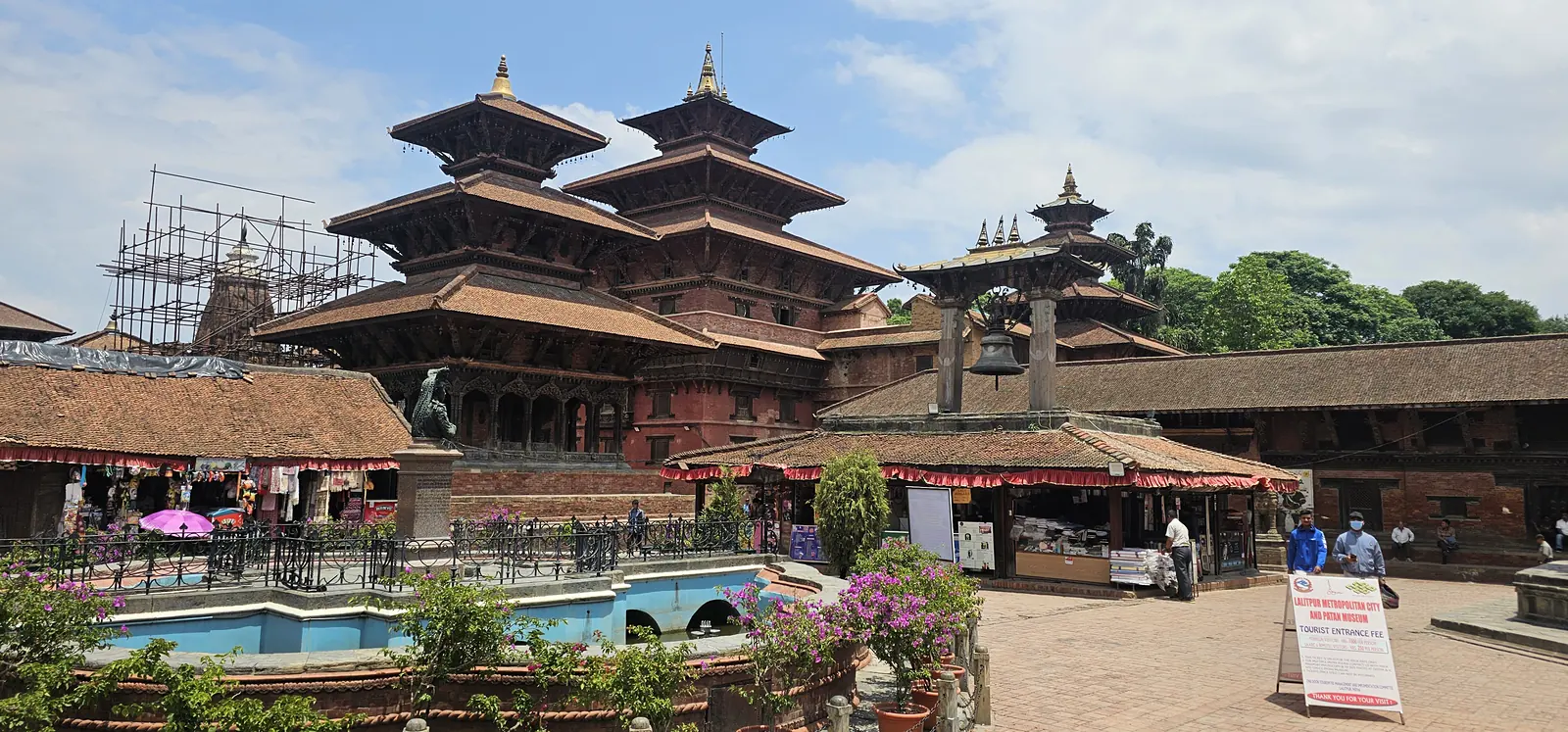 patan durbar square temples Patan Durbar Square temples, Lalitpur, on a Suzu Travels Nepal tour