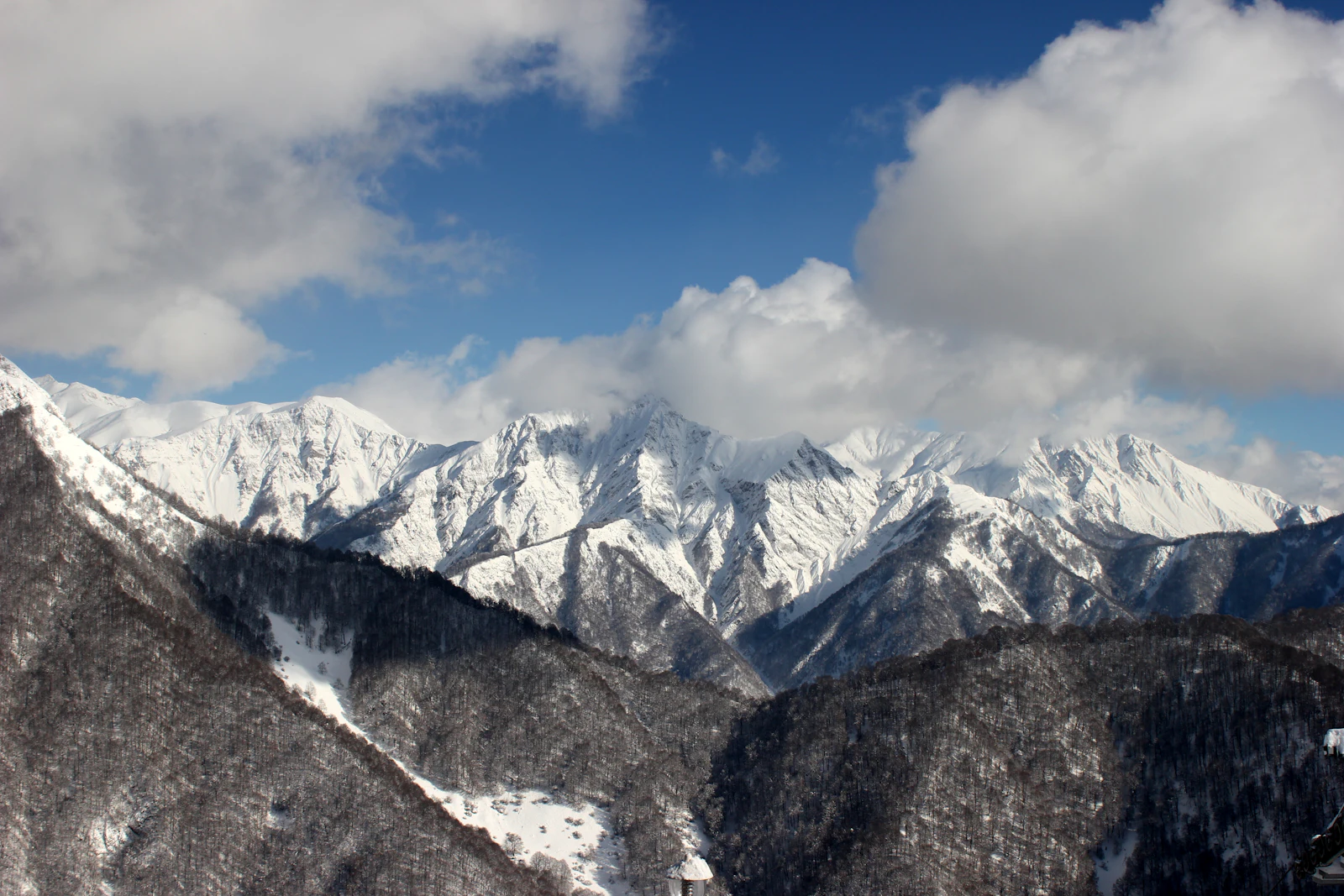 suzu abroad azerbaijan gabala caucasus peaks Snow-capped Greater Caucasus peaks near Gabala, Azerbaijan