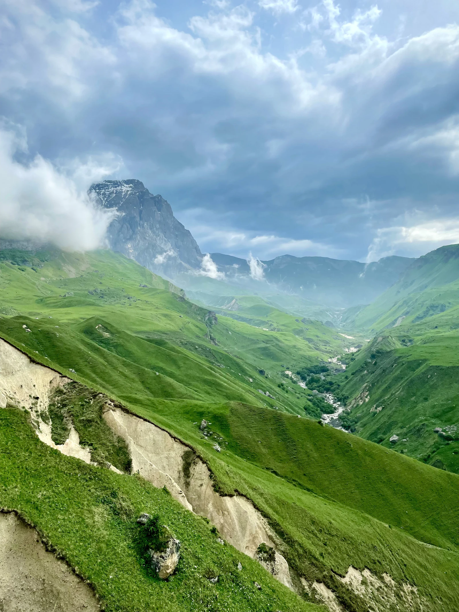 suzu abroad azerbaijan laza qusar valley Green Caucasus valley and cliffs near Laza village in the Qusar region, Azerbaijan