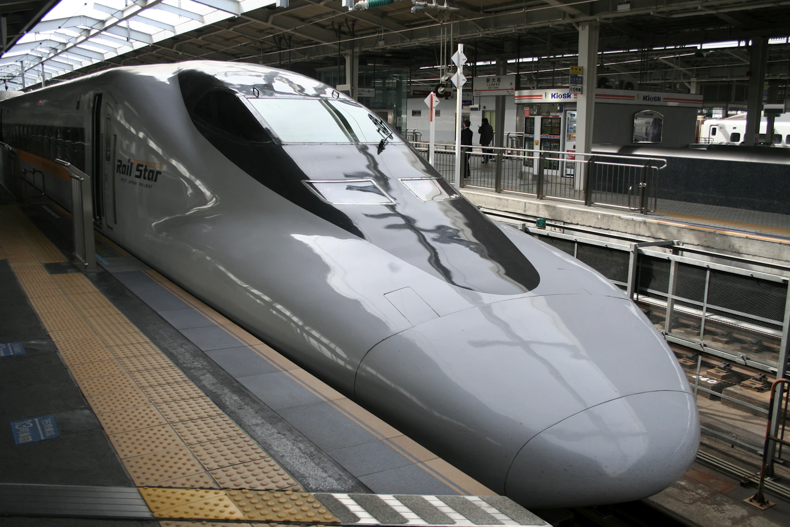 suzu abroad japan shinkansen bullet train Shinkansen bullet train at a station platform, Japan