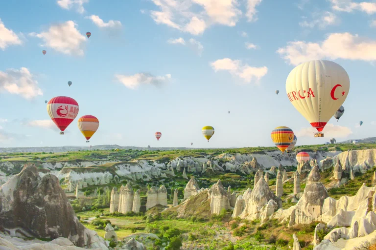 suzu abroad turkey Hot-air balloons over the valleys of Cappadocia, Turkey