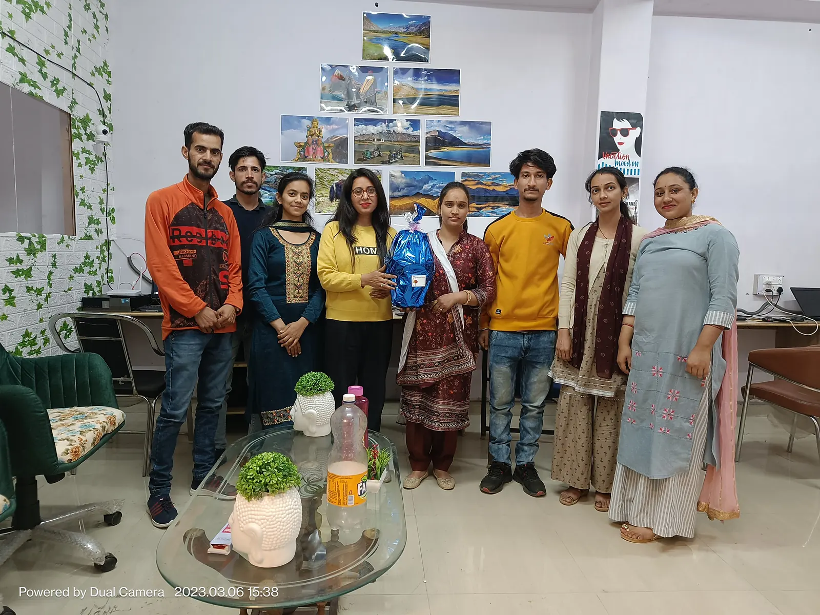 suzu travels office team and guests Suzu Travels team with guests inside the office